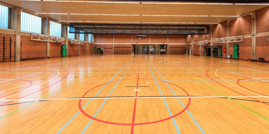 Binnenkant schoolsporthal Groenendaalcollege Binnenkant schoolsporthal Groenendaalcollege